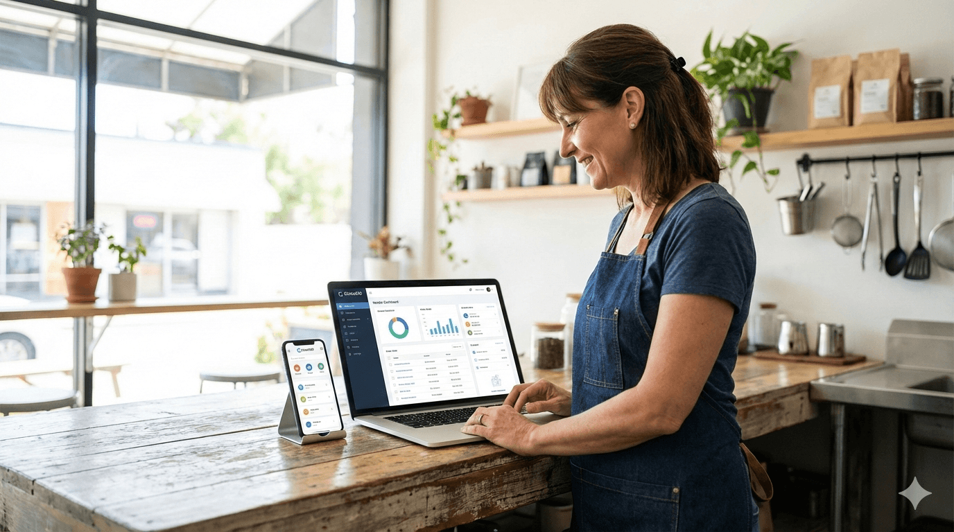 Vendor dashboard and digital menu preview